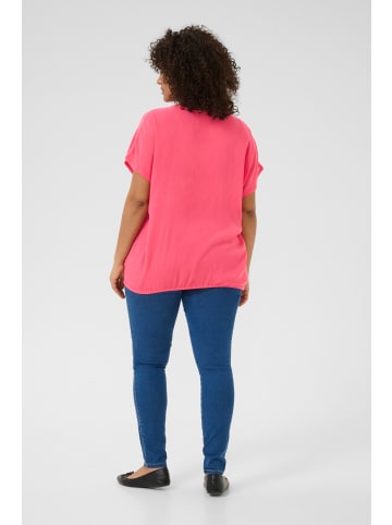KAFFE curve Bluse kurzarm KCami Loose fit in Raspberry