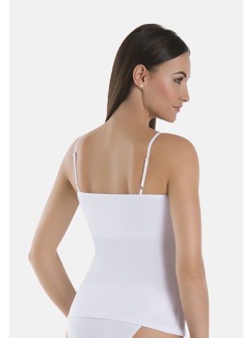 Teyli Baumwollunterhemd für Frauen mit dünnen Trägern Cami-plus in weiß