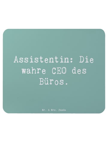 Mr. & Mrs. Panda Mousepad Spruch Assistentin Königin mit Spruch in Meeresbrise