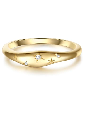 Glanzstücke München Ring Stern aus Sterling Silber mit Zirkonia in gelbgold