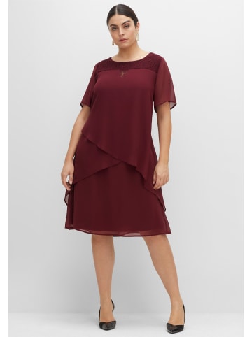 sheego Abendkleid in weinrot