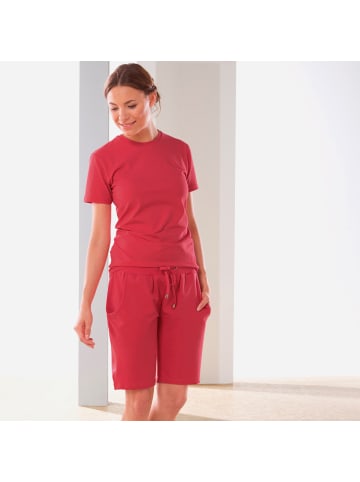 Erwin Müller Sweat Freizeithose kurz in koralle