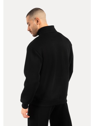 SMILODOX Unisex Half Zip Sweatshirt Jago in Schwarz