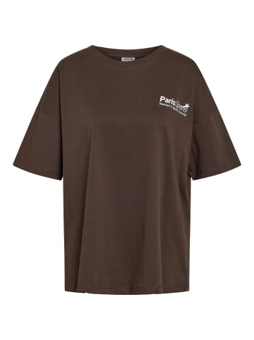 Noisy may T-Shirt in Chocolate Brown