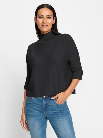 Heine Stehkragenpullover in schwarz