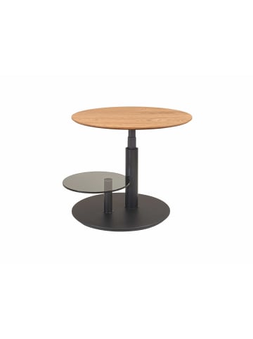 58 aufm Kessel COUCHTISCH höhenverstellbar Charla 75x47x75 Echtholz Wildeiche/Schwarz