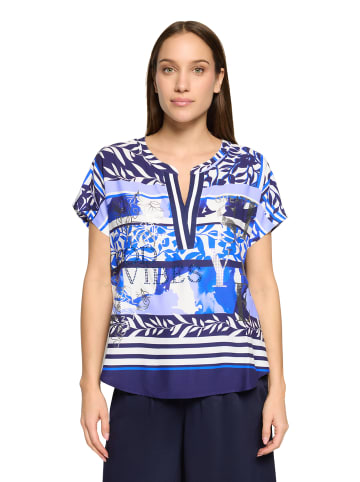 Betty Barclay Longbluse mit Aufdruck in Blau/Weiß