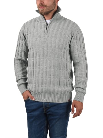 INDICODE Troyer IDPaulo 35414MM Strickpulli mit Stehkragen in Grau