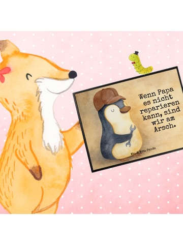 Mr. & Mrs. Panda schreibtischunterlage Wenn Papa es nicht repari... in Weiß