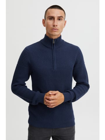 11 Project Strickpullover PRAdam 20715523 ME Moderner Strickpullover mit Troyerkragen in Blau