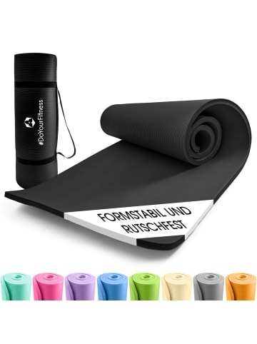 World Fitness Fitnessmatte Ashanti 190x100x1cm schwarz Schwarz