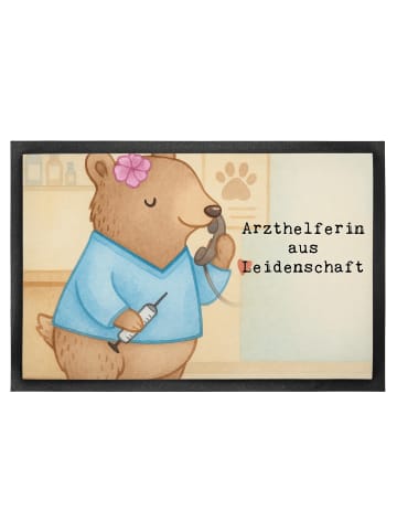 Mr. & Mrs. Panda Eingangsmatte Arzthelferin Leidenschaft Design ... in Weiß