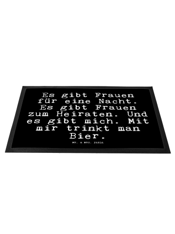 Mr. & Mrs. Panda Fussmatte Es gibt Frauen für... mit Spruch in Schwarz