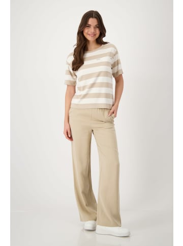 monari Rundhals T-Shirt für Damen in beige