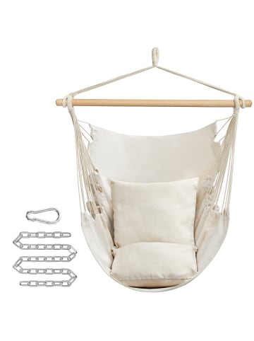 SONGMICS Hängesessel Sognia in Weiß - (B)125 x (H)135 x (T)148 cm