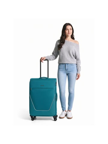 Stratic taska 4 Rollen Trolley L 76 cm mit Dehnfalte in ocean blue