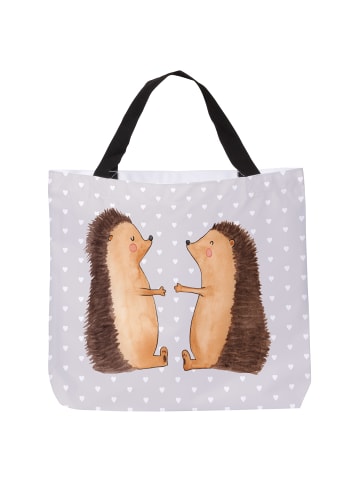 Mr. & Mrs. Panda Shopper Igel Liebe ohne Spruch in Grau Pastell