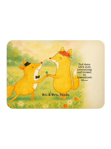 Mr. & Mrs. Panda Magnet Füchse Hochzeit Design mit Spruch in Weiß