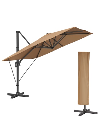 SONGMICS Sonnenschirm Sheld in khaki - (D)300 x (H)300 cm