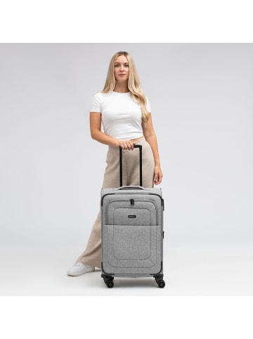 Redolz Essentials 12 MEDIUM 4-Rollen Trolley 67 cm mit Dehnfalte grey2