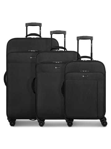 Check.In Sevilla 2.0 4 Rollen Kofferset 3-teilig in black
