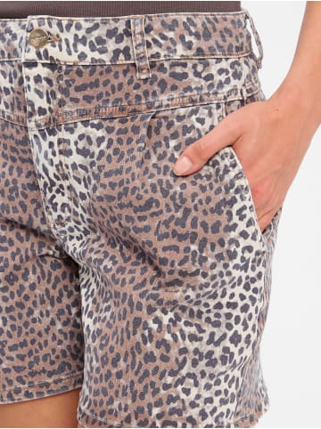 Rich & Royal Shorts Leopard Print in braun schwarz - 0001