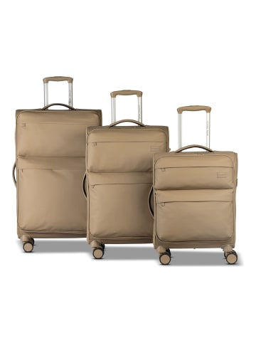 Worldpack Kyoto 4 Rollen Kofferset 3-teilig mit Dehnfalte in beige