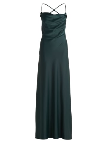 Vera Mont Abendkleid mit Wasserfallausschnitt in Dusty Slate
