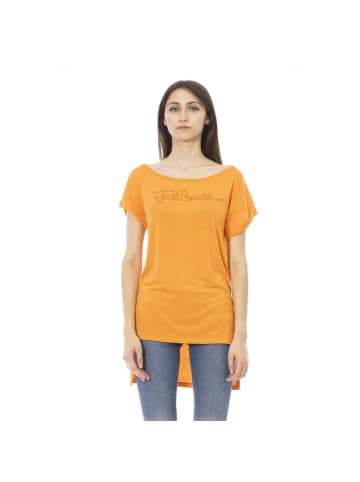 Just Cavalli Off-White Orange Baumwolle Damen T-Shirt