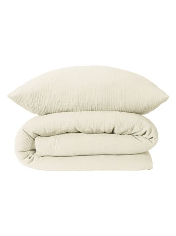 Schiesser Musselin-Bettwäsche-Set Molly in Offwhite
