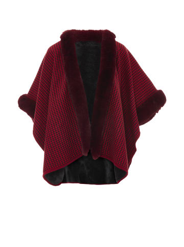 Usha Poncho in Rot
