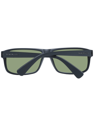 Serengeti Unisex Sonnenbrillen Trapezförmig Schwarz