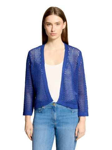 Betty Barclay Grobstrickjacke mit Lochmuster in Electric Blue