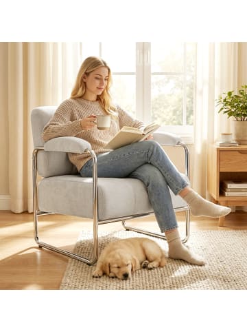 HOMCOM Sessel-76L x 75B x 76H cm-Beige