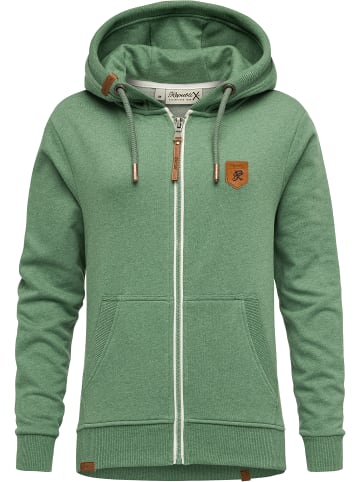REPUBLIX Kapuzenpullover RORY in Grün Melange