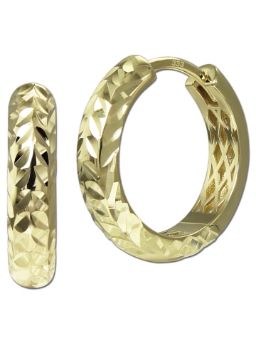 GoldDream Gold, 333er Gelbgold Damen Creolen Cut Ohrring ca. 18mm