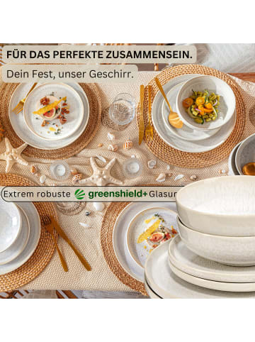 Sänger 16-tlg. Kombiservice Korfu in Creme aus Steingut