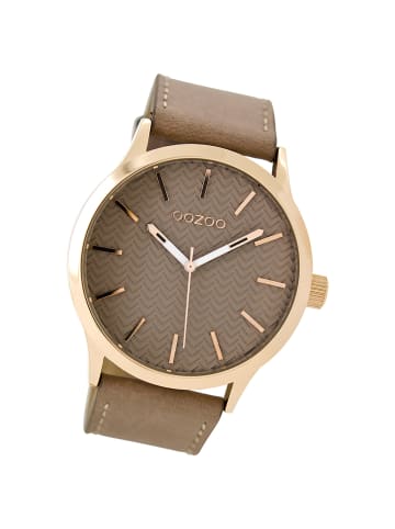Oozoo Analog-Armbanduhr Oozoo Timepieces braun groß (ca. 45mm)
