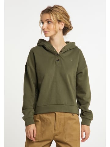 DreiMaster Damen Kapuzenpullover in Oliv