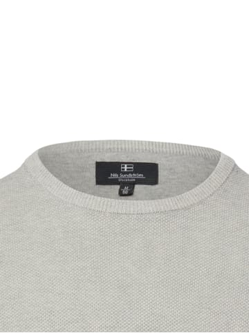 Nils Sundström Strickpullover in hellgrau - 0001