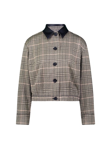 Zero  Karo-Jacke mit Knopfleiste in BeigeBlack