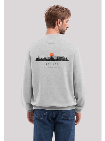 F4NT4STIC Sweatshirt Escape Discover the World Asian Town in grau meliert