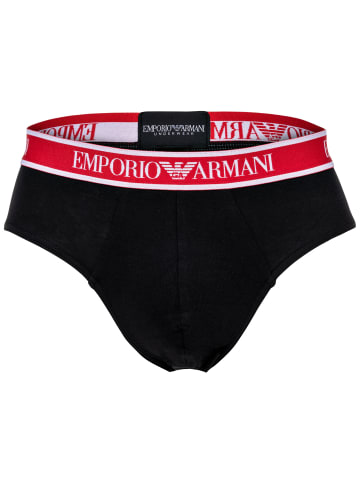 Emporio Armani Slip 3er Pack in Weiß/Schwarz/Rot