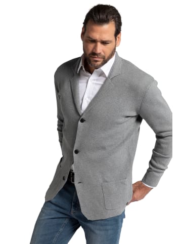 JP1880 Strickjacke in grau melange