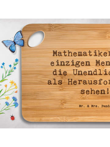 Mr. & Mrs. Panda Schneidebrett Spruch Mathematiker Unendlichkeit... in Braun