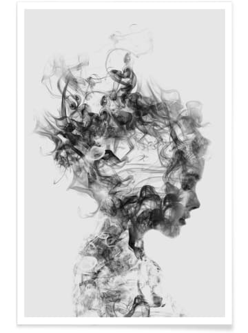 Juniqe Poster "Dissolve Me" in Grau & Schwarz