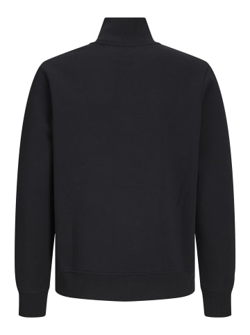 JACK & JONES Junior Sweatshirt mit halbem Reißverschluss in Black