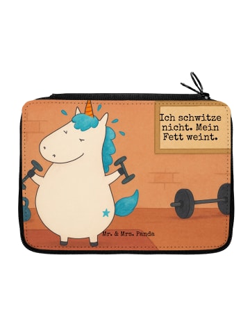 Mr. & Mrs. Panda Etui Einhorn Fitness Design mit Spruch in Weiß