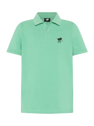 Polo Sylt Poloshirt mit Label-Stitching in Türkis