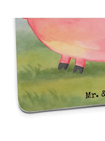 Mr. & Mrs. Panda Bierfilz Einhorn Schwein Design mit Spruch in Weiß